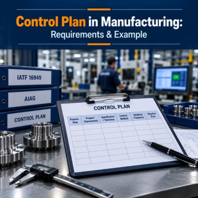 This Image is about Control Plan in Manufacturing Requirements Example
