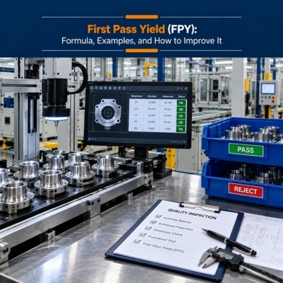 This Image is about First Pass Yield FPY Formula Examples Tips