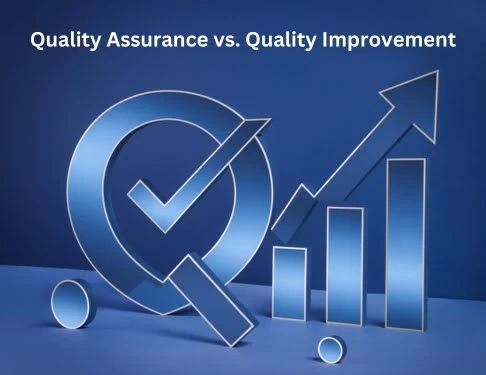 This Image  is about Quality Assurance Versus Quality Improvement 