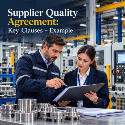 This Image is about Supplier Quality Agreement Key Clauses Example